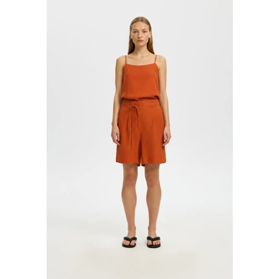 Selected Femme slflinna linen strap top b 16101388 potters clay - Image 2