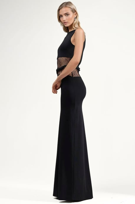 Kanten Cut-Out Gedetailleerde Maxi-jurk - Image 2