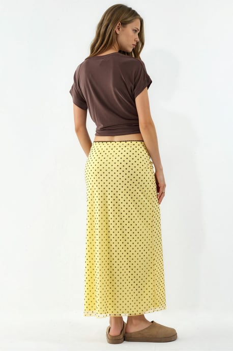 Gestippelde Tulle Rekrok met Kantdetail - Image 3