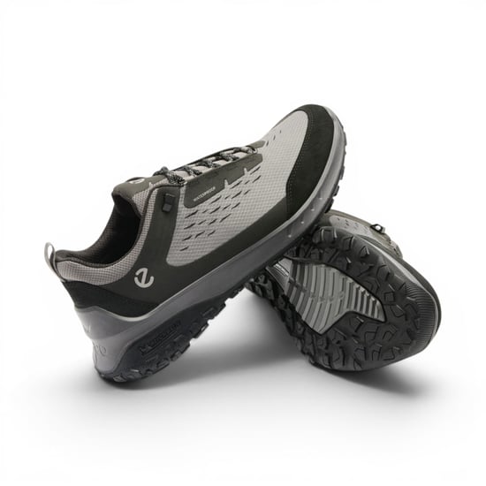 Ecco Men's Black Grey Leather Waterproof Outdoor Trainer Sneaker Shoes - ULT-TRN - Image 5