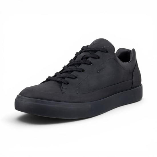 Ecco Men's Black Leather Waterproof Trainer Sneaker Shoes - Soft 10 - Image 5