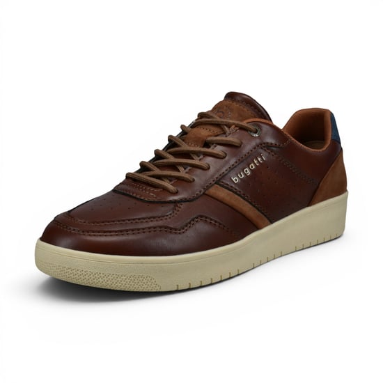 Bugatti Men's Brown Leather Fashion Comfort Trainer Shoes - Llopart - Image 3
