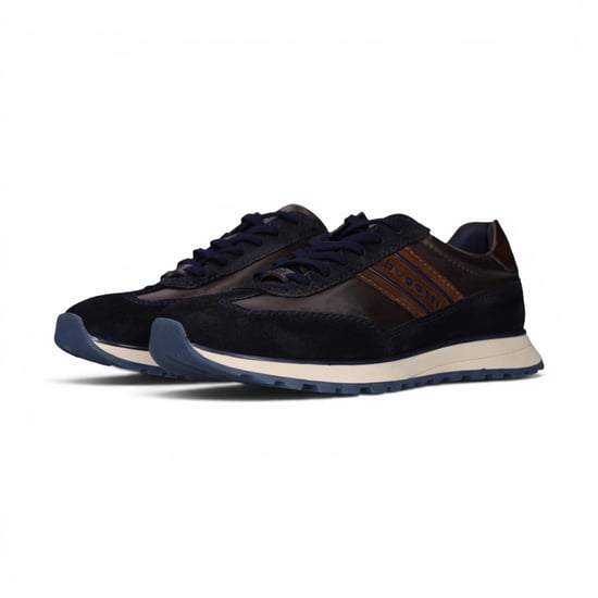 Bugatti Men's Navy Blue Leather Lace-Up Trainer Sneaker Shoes - Timon - Image 3