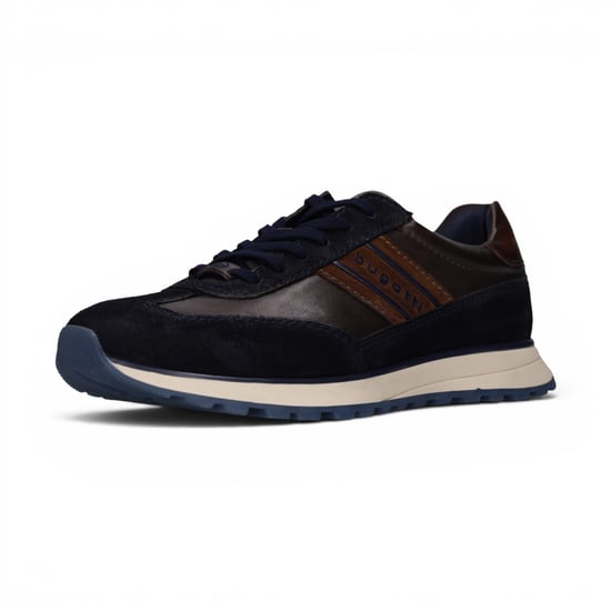 Bugatti Men's Navy Blue Leather Lace-Up Trainer Sneaker Shoes - Timon - Image 4