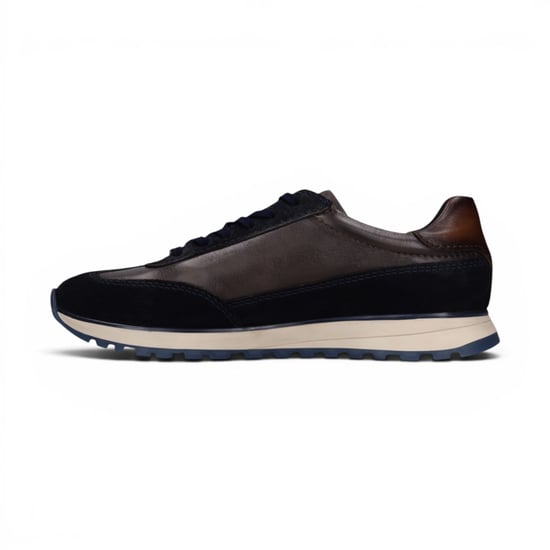 Bugatti Men's Navy Blue Leather Lace-Up Trainer Sneaker Shoes - Timon - Image 5