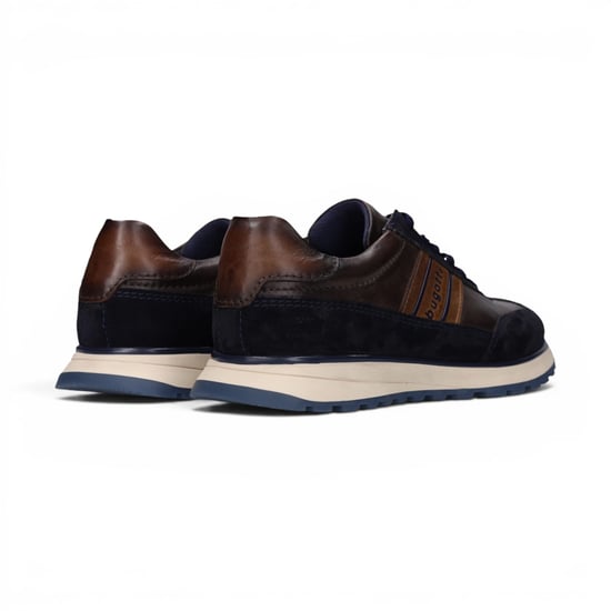 Bugatti Men's Navy Blue Leather Lace-Up Trainer Sneaker Shoes - Timon - Image 6
