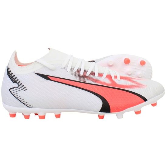 Puma Ultra Match MG Mens White Football Boots - Image 4