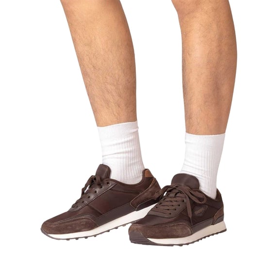 Kappa Heren Suède Platte Sneakers (Donkerbruin) - Image 4