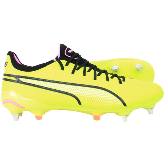Puma King Ultimate MxSG Mens Yellow Football Boots - Image 4