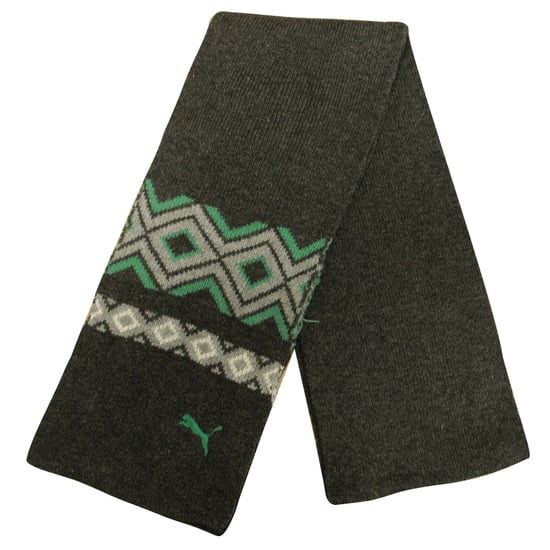 Puma Nordic Jacquard Unisex Knit Grey Scarf - Image 1