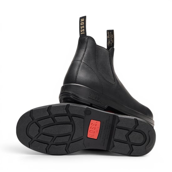 Rossi 404 Black Leather Outdoor Chelsea Boots - Spinifex - Image 5