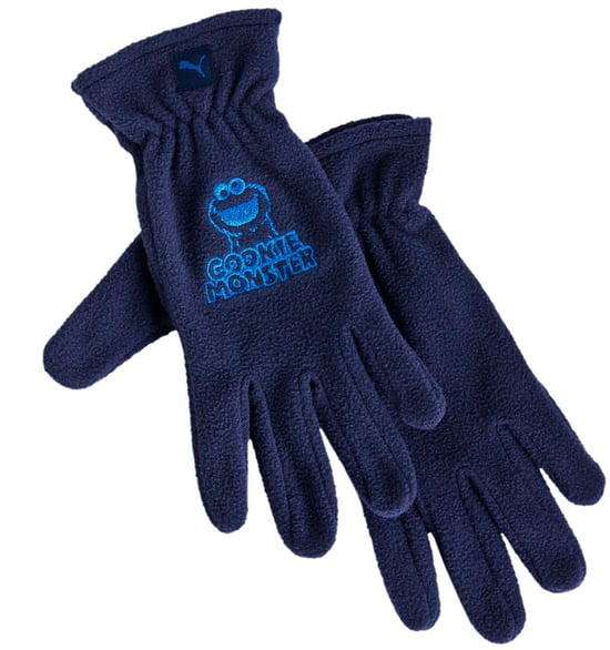 Puma Sesame Street Cookie Monster Kids Blue Gloves - Image 1