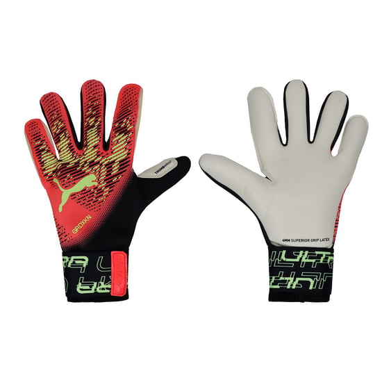 Puma Ultra Grip 1 Hybrid Mens Black/Orange Goalkeeper Gloves - Image 1
