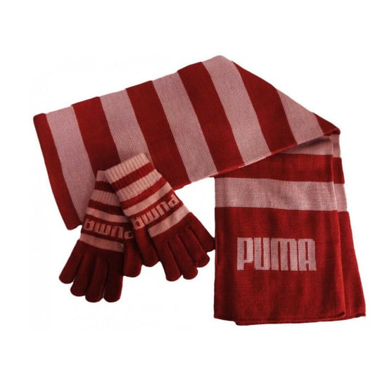 Puma Since 48 Kids Ride Striped Gloves & Scarf Set - Image 1