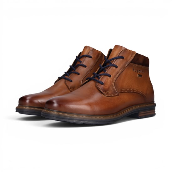 Bugatti Mannen Tan bruine leren Chukka enkellaarzen met veter - Rigalo Evo - Image 3