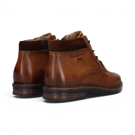 Bugatti Mannen Tan bruine leren Chukka enkellaarzen met veter - Rigalo Evo - Image 6