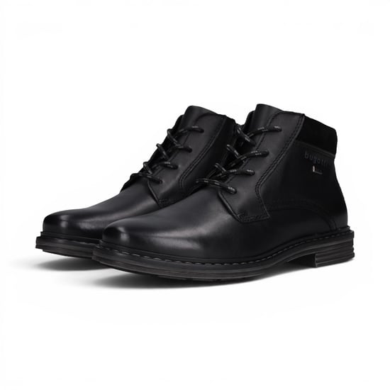 Bugatti Mens Black Leather Lace-up Chukka Ankle Boots - Rigalo Evo - Image 3