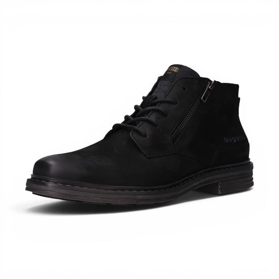 Bugatti Herrs svarta lädersnörnings Chukka Ankle Boots - Rigalo Evo C30 - Image 4