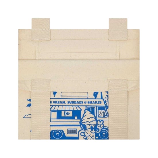 New Era Los Angeles Canvas Tote Bag (Light Beige Print) - Image 2