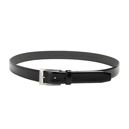Boss Riem heren koeienhuid leer (Zwart) - Image 1