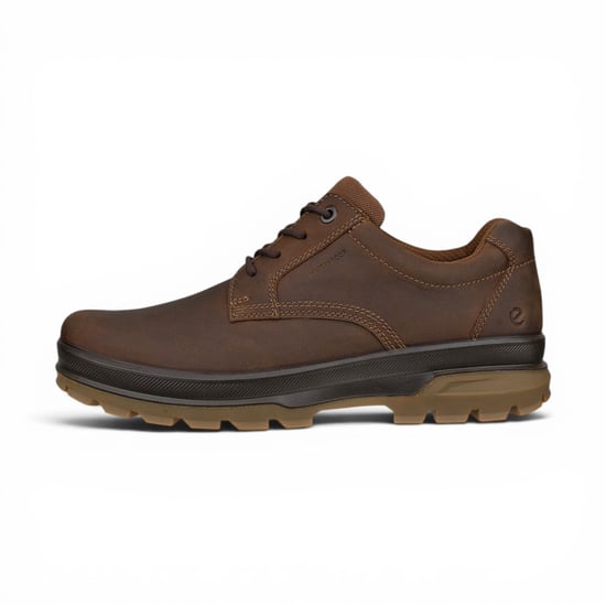 Ecco Men's Camel Brown Leather Waterproof Casual Shoes -  Rugged Track 25 - Image 3
