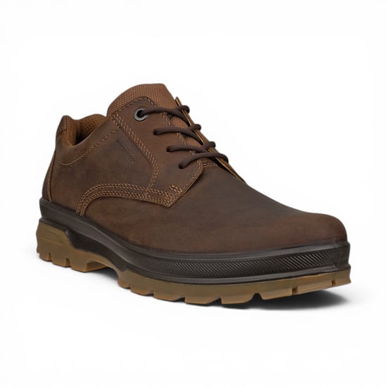 Ecco Men's Camel Brown Leather Waterproof Casual Shoes -  Rugged Track 25 - Image 4