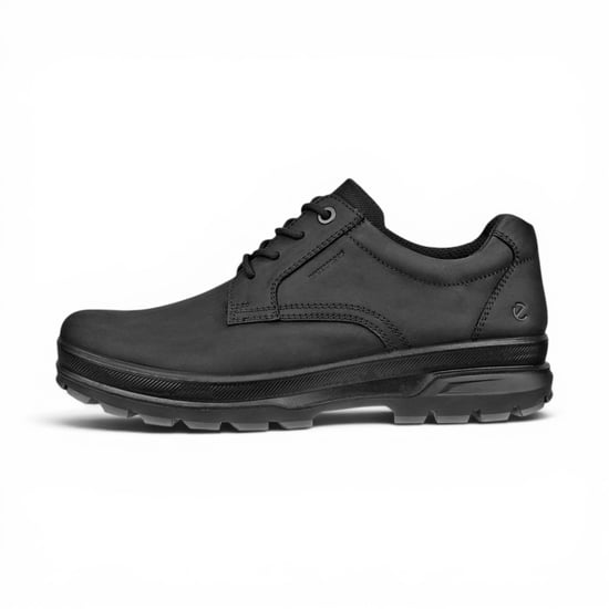 Ecco Men's Black Leather Waterproof Casual Shoes -  Rugged Track 25 - Image 3