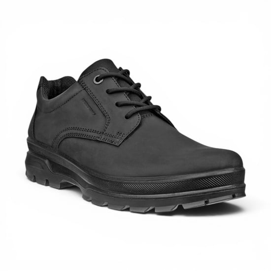 Ecco Men's Black Leather Waterproof Casual Shoes -  Rugged Track 25 - Image 4
