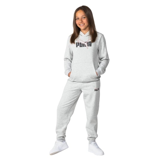 Puma Fleece-joggingbroek met logo voor kinderen (Grijs) - Image 4