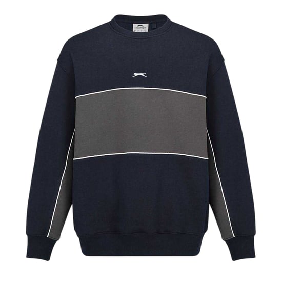 Slazenger Heren Fleece Sweatshirt met ronde hals (Marine/Rook) - Image 1