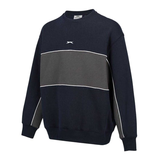 Slazenger Heren Fleece Sweatshirt met ronde hals (Marine/Rook) - Image 3