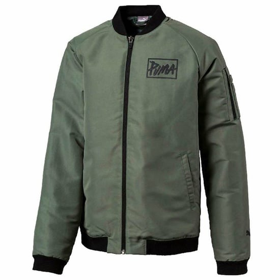 Puma Logo Kids Green Bomber Jacket - Image 1