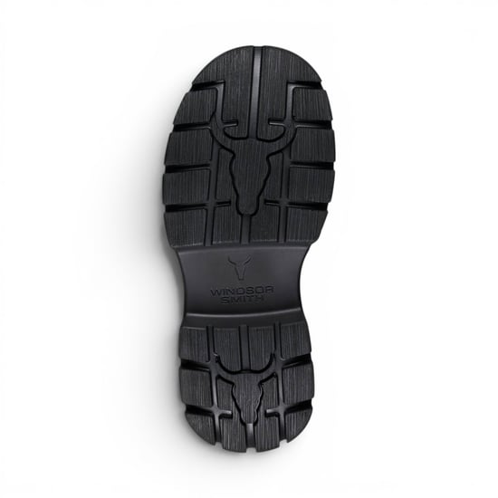 Windsorsmith Dames zwarte suède leren platform gevechtslaarszen - Saintly - Image 6