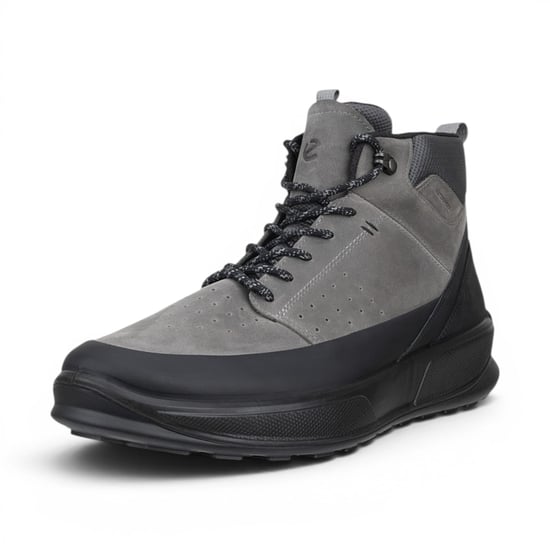 Ecco Men's Waterproof Black Grey Leather Outdoor Walking Boots - Byway 2.0 - Image 5