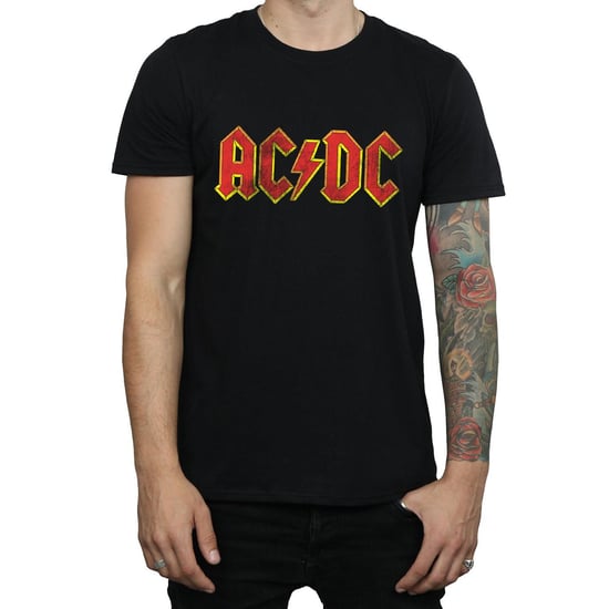 AC/DC Mens Distressed Logo T-Shirt (Black) - Image 3