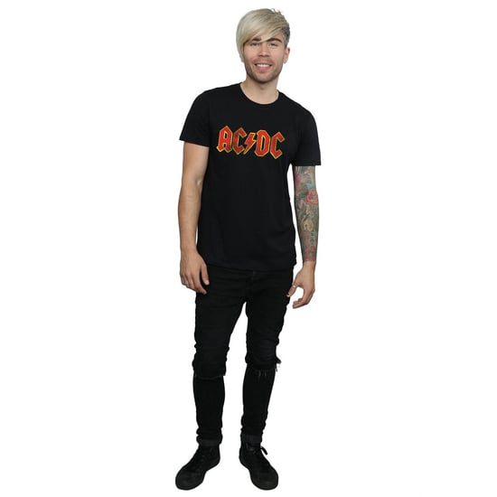 AC/DC Mens Distressed Logo T-Shirt (Black) - Image 4