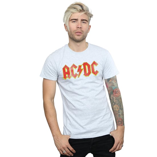 AC/DC Menselijk verweerd logo T-shirt (Sportgrijs) - Image 1