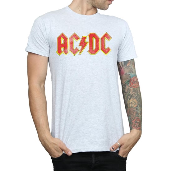 AC/DC Menselijk verweerd logo T-shirt (Sportgrijs) - Image 3
