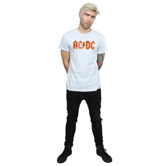 AC/DC Menselijk verweerd logo T-shirt (Sportgrijs) - Image 4