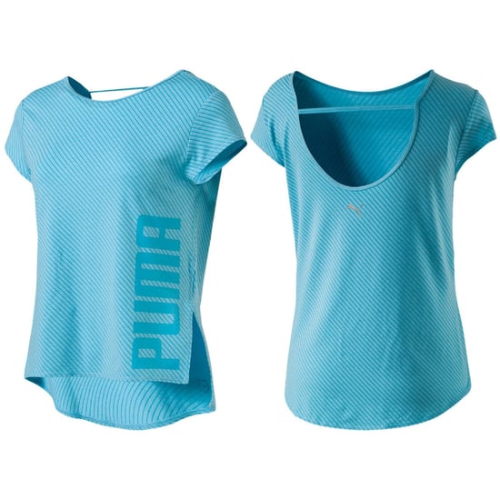 Puma Dancer Stripe Womens Blue T-Shirt - Image 1
