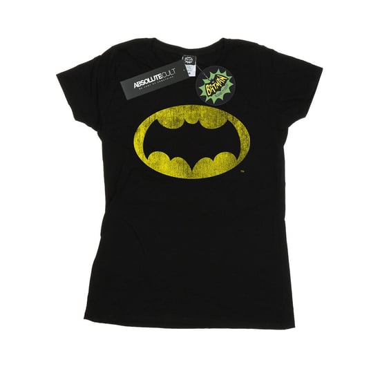 DC Comics Womens/Ladies Batman TV Series Distressed Logo Cotton T-Shirt (Black) - Image 2