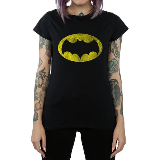 DC Comics Womens/Ladies Batman TV Series Distressed Logo Cotton T-Shirt (Black) - Image 3