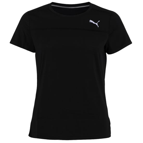 Puma Logo Womens Black T-Shirt - Image 1