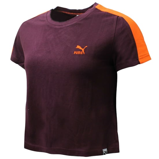 Puma Classics Structured Womens Burgundy T-Shirt - Image 1