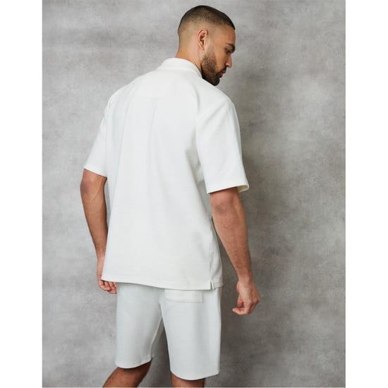 Threadbare Mens Embley Solid Relaxed Fit Shirt (White) - Image 3