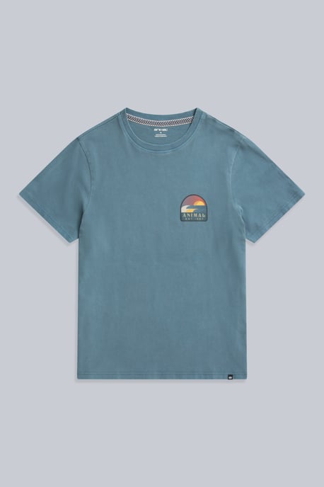 'Jacob' Men's Cotton T-Shirt Comfy Beach Summer Casual Tee Blue - Image 5