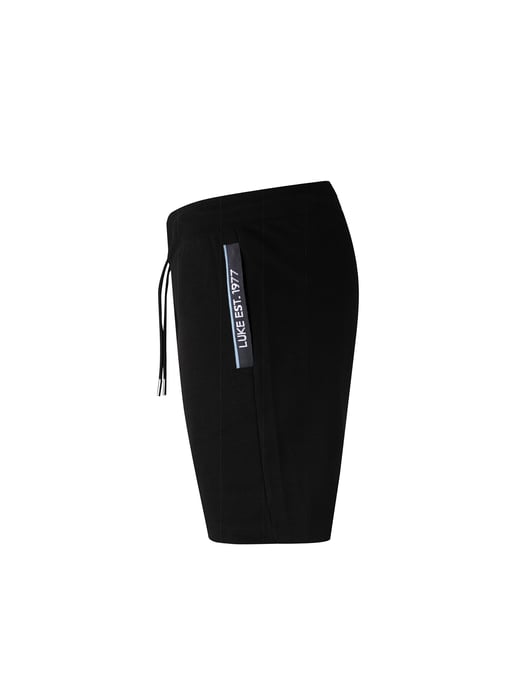 Luke 1977 Men's Reid Text Detail Shorts Black - Image 5
