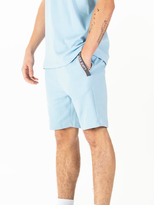 Luke 1977 Men's Reid Text Detail Shorts Sky Blue - Image 2