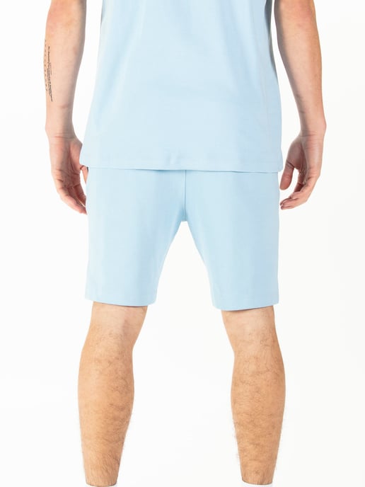 Luke 1977 Men's Reid Text Detail Shorts Sky Blue - Image 4