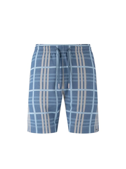 Luke 1977 Men's Stronghold Check Shorts in Blue Stone - Image 1